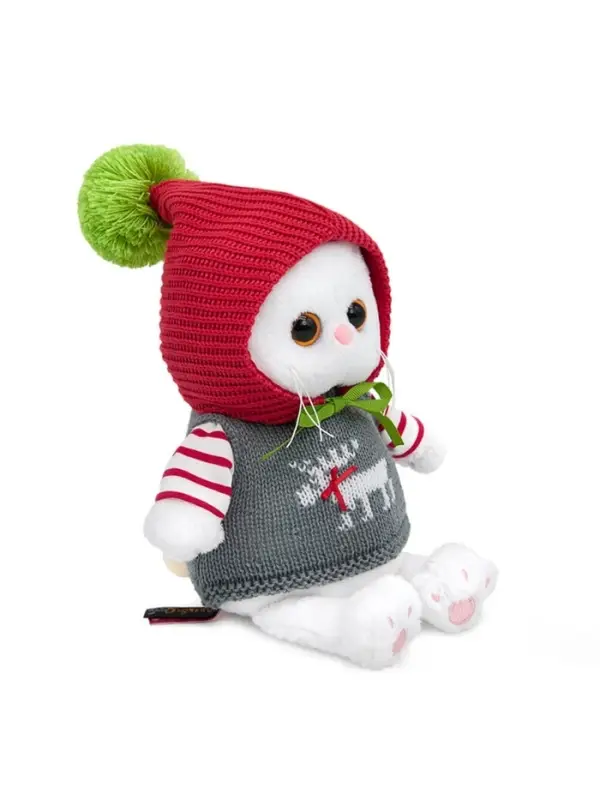 Мягкая игрушка &laquo;Кошечка Ли-Ли baby в жилете и шапочке с помпоном&raquo;, 20 см