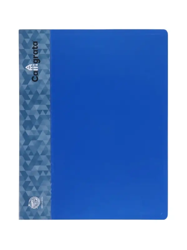Папка с 100 вкладышами А4, 700 мкм, Calligrata, карман на корешке, синяя