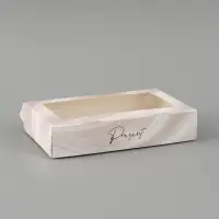 Коробка подарочная с окном &laquo;Лепестки&raquo;, 20&times;12&times;4 см, самосборная