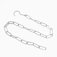 Цепочка-держатель для плечиков, звенья 4&times;2 см, L=110 см, цвет хром