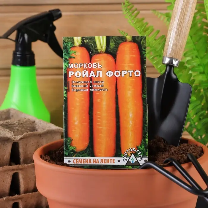 Семена Морковь &laquo;Ройал Форто&raquo;, семена на ленте, 6 м, &laquo;Росток-гель&raquo;