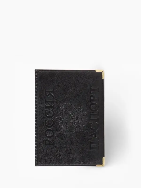 Обложка для паспорта, пвх, 9.5&times;0.5&times;13.5 см, чёрный, МИКС