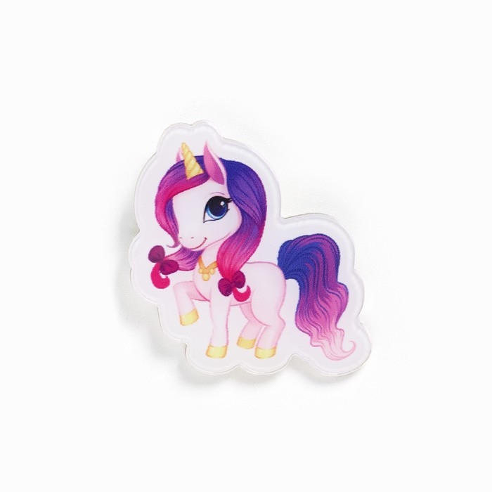 Значок Значок "Единорог", 3.6 х 3.6 см