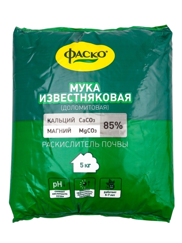 Раскислитель Мука известняковая (доломитовая) Фаско 5 кг Раскислитель Мука известняковая (доломитовая) Фаско 5 кг