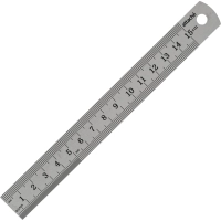 Линейка металлическая 15 см Attache