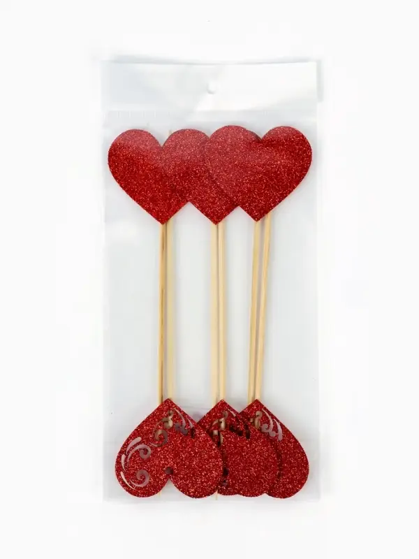 Шпажки для канапе «Сердечки ажур», 6 шт Шпажки для канапе «Сердечки ажур», 6 шт