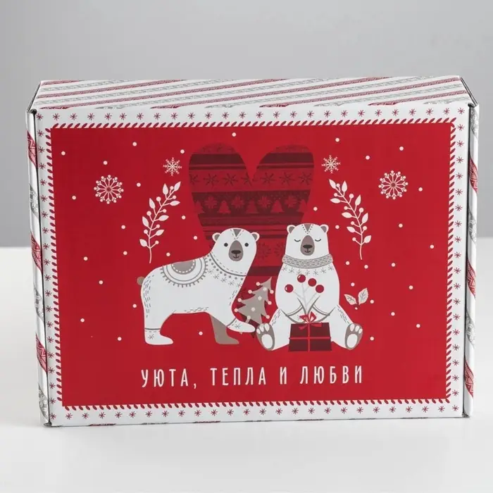 Коробка подарочная новогодняя складная &laquo;Новогодняя&raquo;, 30.5&times;22&times;9.5 см, Новый год
