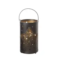 Фигурка светящаяся RISALUX &laquo;Ночные звёзды&raquo;, LED-ночник, 3&times;ААА, чёрный, 12&times;12&times;20.5 см