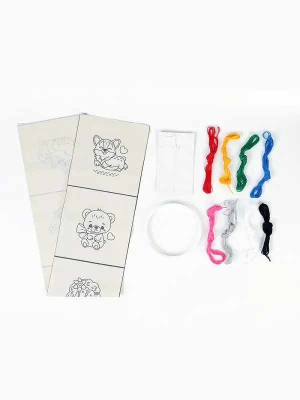 Набор для творчества. Вышивка на холсте Набор для творчества. Вышивка на холсте "Весёлая компания"