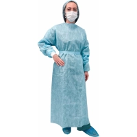 Халат хирург. н/с,рук.манжет, дл.140 см,пл.42,р.48-54,голуб, 2шт./уп,5053/2