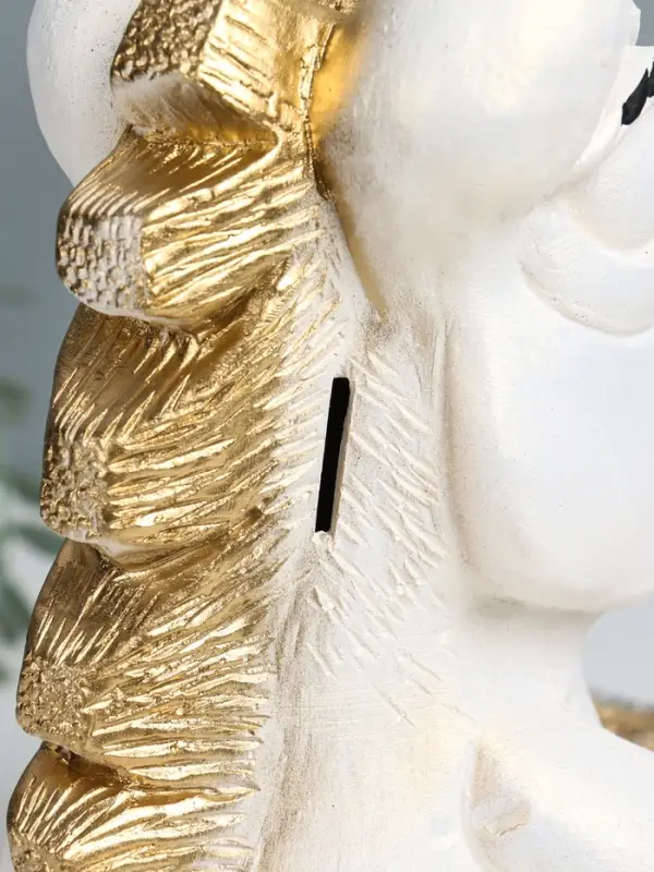 Копилка Копилка "Конь с мешком" 28х22х22 см, белый с золотом