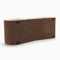 Когтеточка-лежанка &laquo;Зверьё Моё&raquo; ВОСЬМЕРКА, средняя с игрушкой, 53&times;21&times;16 см, гофрокартон