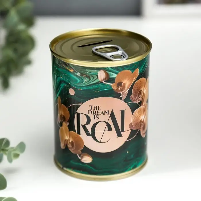 Копилка для денег «Банка. The dream is real», металл Копилка для денег «Банка. The dream is real», металл