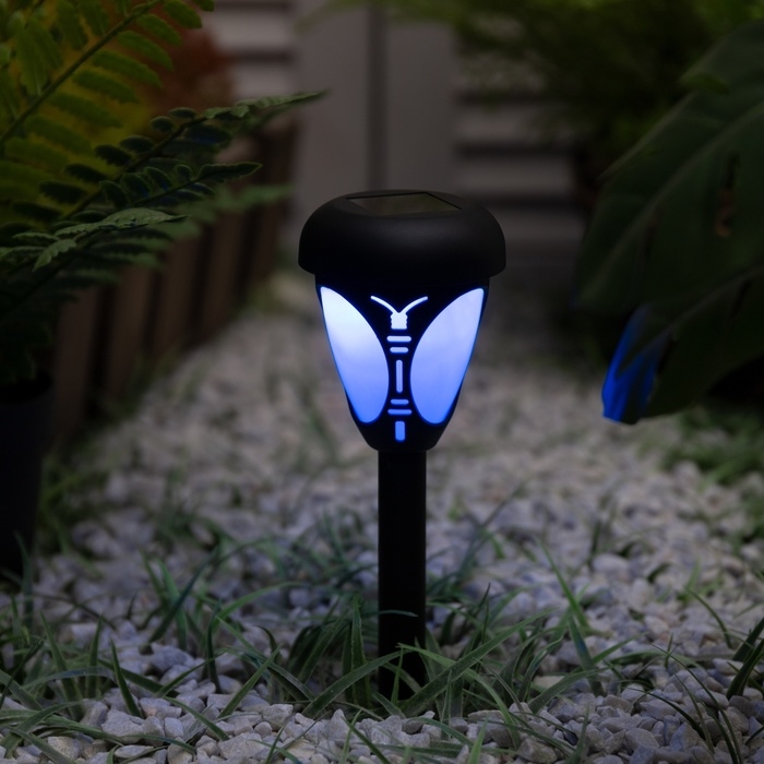 Светильник на солнечной батарее Светильник на солнечной батарее "Еврогарант", "Фонарь бабочка" 7x30.5 см, IP44, 1 LED, RGB