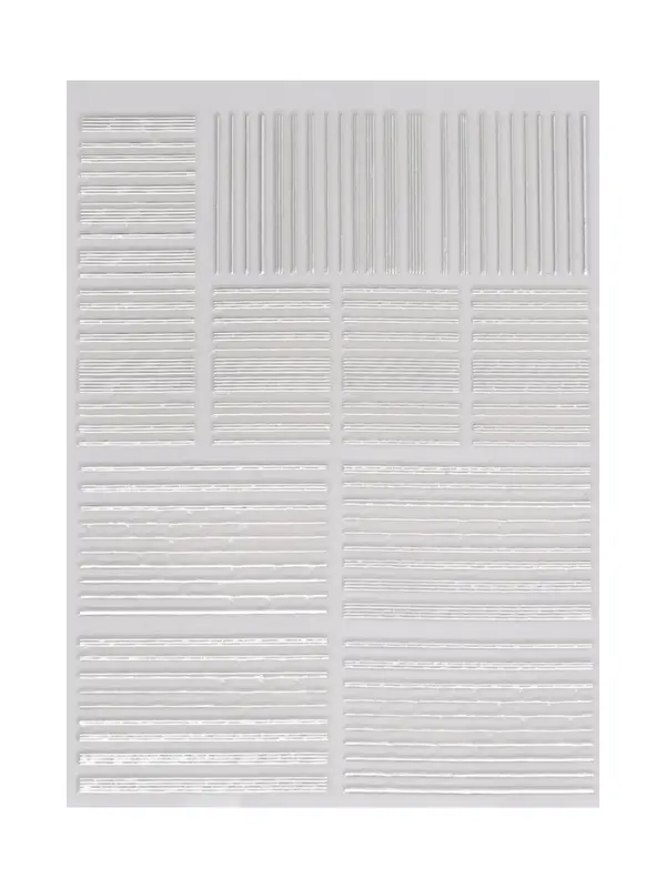 Наклейки для ногтей «Полоски», металлизированные, серебристые