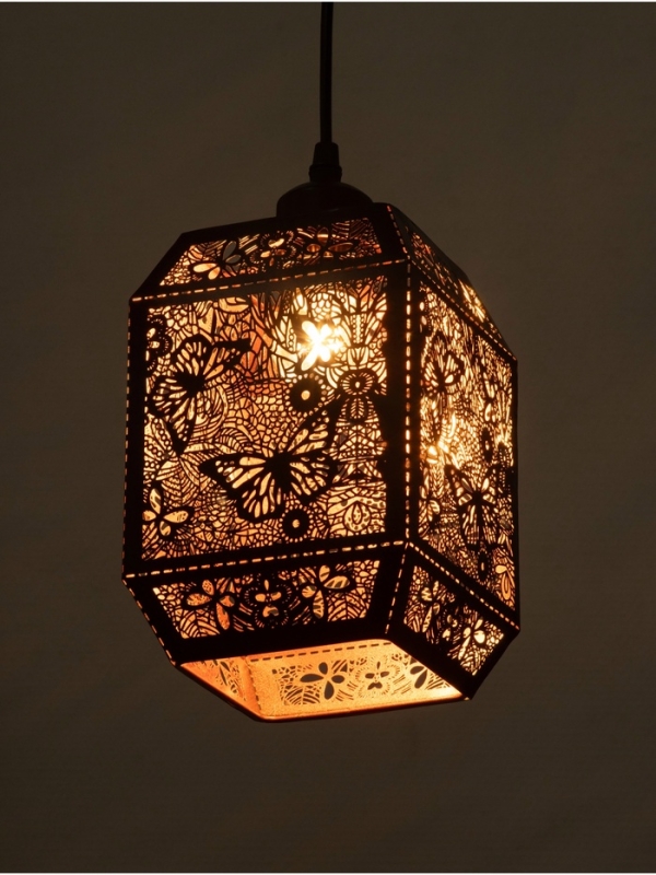 Светильник Светильник "Кэлшот" (Бабочки) 1х40Вт Е27 черный 13х13х20+100см