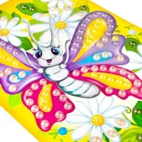 Набор для творчества. Аппликация бусинами "Бабочка" (180х250 мм, европодвес)