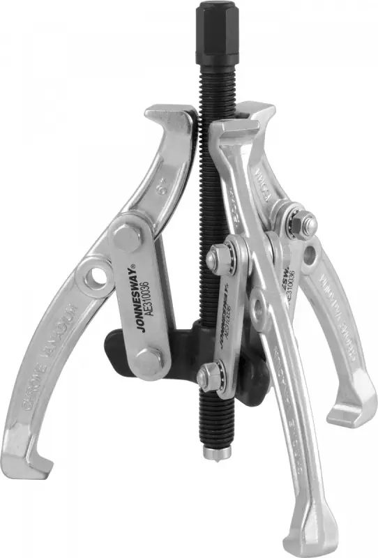 Съемник с тремя поворотными двусторонними захватами 4"/100 мм, диапазон захватов 50-102 мм, Jonneswa