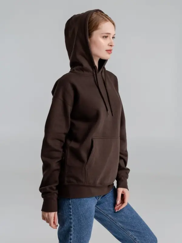 Толстовка с капюшоном Slam 320, темно-коричневая (шоколад), размер XS