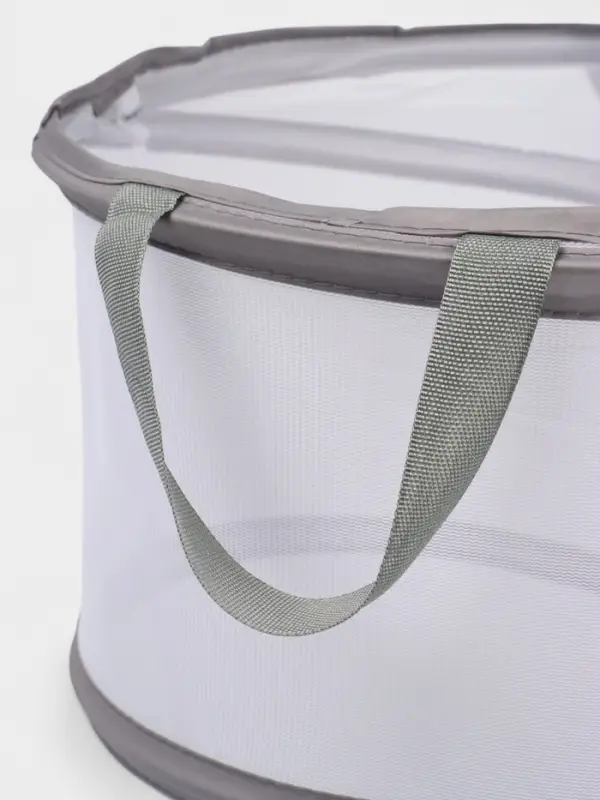 Корзина для белья складная Доляна, 35&times;35&times;43 см, серая