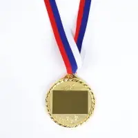 Медаль под нанесение 050, диам. 7 см. Цвет зол. С лентой Медаль под нанесение 050, диам. 7 см. Цвет зол. С лентой