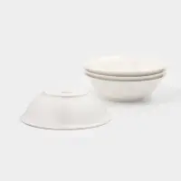 Тарелки глубокие Доляна White Label, набор 4 шт., 950 мл, 20&times;6.5 см, фарфор, белые