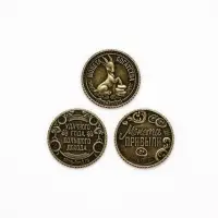 Монета сувенирная, латунь, набор 3 шт. d=2.5 см