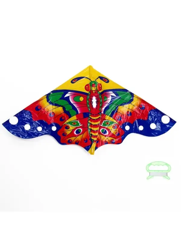 Воздушный змей &laquo;Цветная бабочка&raquo;, с леской