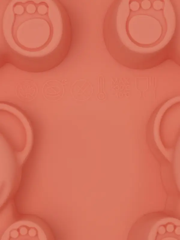 Форма для выпечки Доляна &laquo;Животные. Мишка&raquo;, силикон, 28.5&times;17 см, 6 ячеек (8.5&times;7 см), Pantone 1625 C