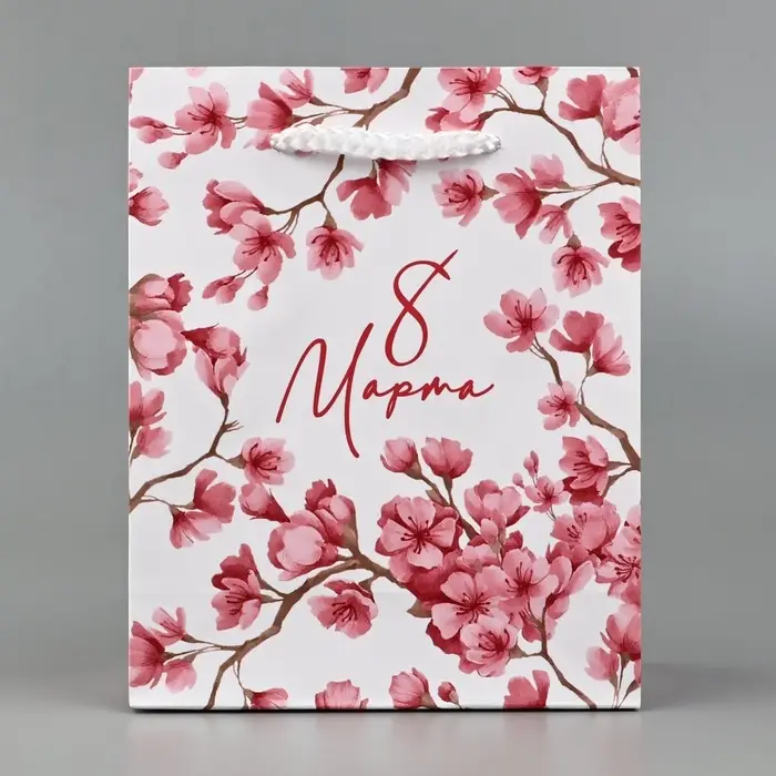 Пакет подарочный ламинированный «8 марта», S 12 х 15 х 5.5 см Пакет подарочный ламинированный «8 марта», S 12 х 15 х 5.5 см