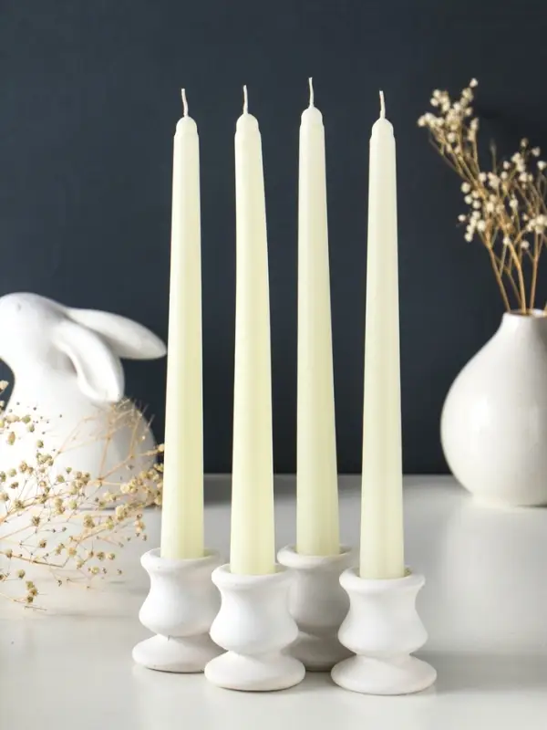 Набор: свечи ароматические конические 2.2&times;24 см, 4 шт., 50 г, 8 ч, лилия