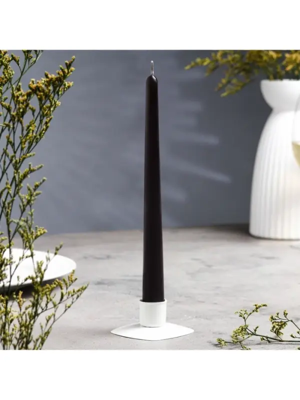 Свеча античная, 2.3&times;24.5 см, 5 ч, 55 г, чёрная