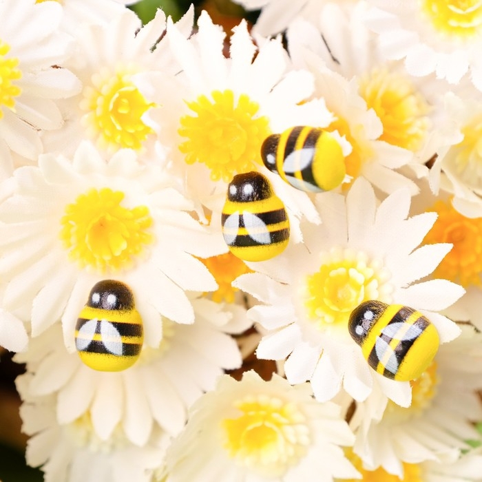 Декор флористический «Пчёлы», 10 шт., 19 х 14 мм Декор флористический «Пчёлы», 10 шт., 19 х 14 мм