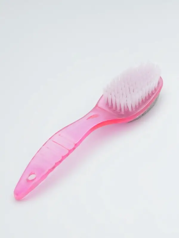 Пемза для педикюра, с щёткой, двусторонняя, 20 см, МИКС