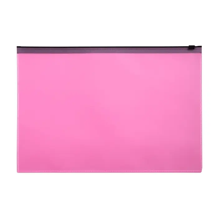 Набор папок-конверт на ZIP-молнии А4, 150 мкм, Calligrata Pastel, c черной молнией, полупрозрачные, пастель, 12 штук, микс