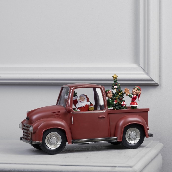 Светодиодная фигура «Машина с эльфами» 28 × 17 × 12 см, пластик, батарейки ААх3 (не в комплекте), USB, свечение тёплое белое Светодиодная фигура «Машина с эльфами» 28 × 17 × 12 см, пластик, батарейки ААх3 (не в комплекте), USB, свечение тёплое белое