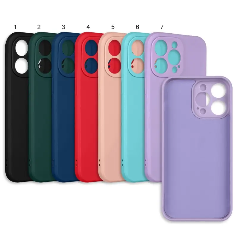 Чехол для iPhone 14 Pro Max цветной силикон