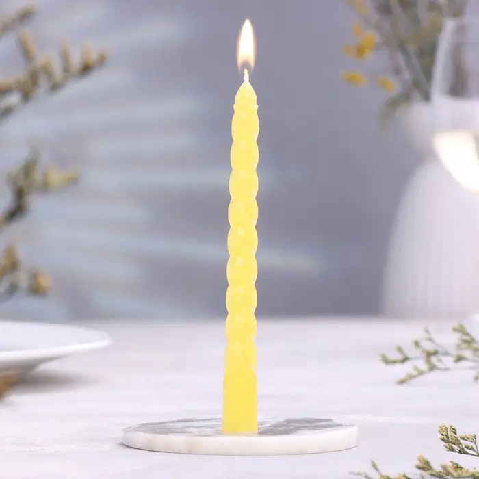 Набор свечей витых, 1,5х 15 см, 2 штуки, аромат апельсин Набор свечей витых, 1,5х 15 см, 2 штуки, аромат апельсин