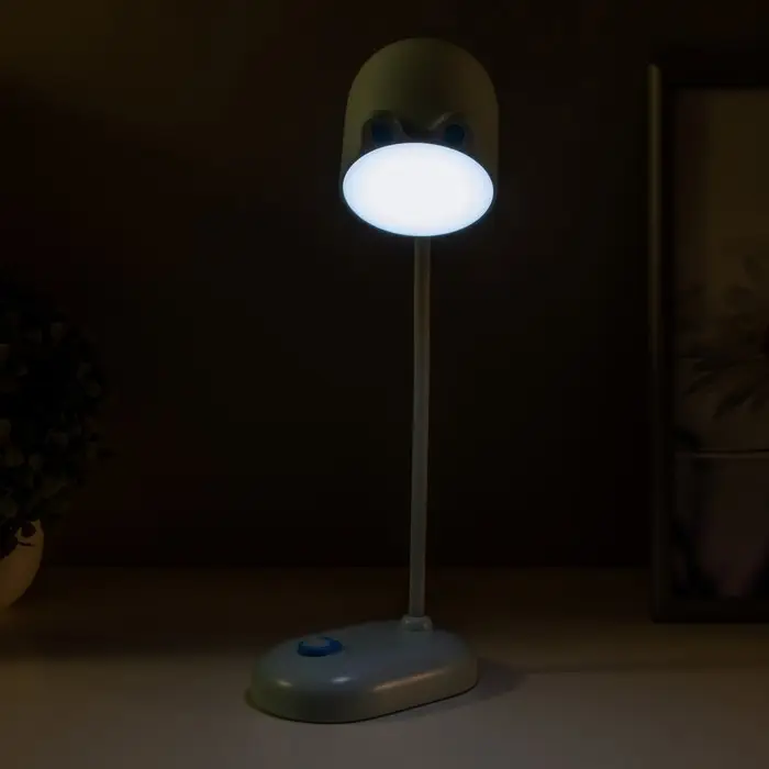 Лампа настольная RISALUX &laquo;Мими&raquo;, светодиодная, 3 Вт, диммер, USB, голубая, 8&times;12.5&times;32 см