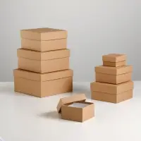 Набор коробок 7в1 &laquo;Крафт однотонный&raquo; 20&times;20&times;10 - 8&times;8&times;4 см