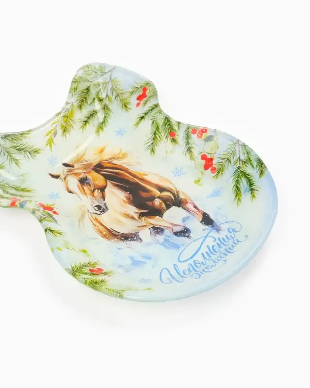 Тарелка в форме банта Тарелка в форме банта "Исполнения желаний", 13,5х18 см