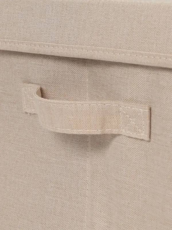 Короб стеллажный с крышкой LaDо́m, 38&times;26&times;24 см, бежевый, материал батист