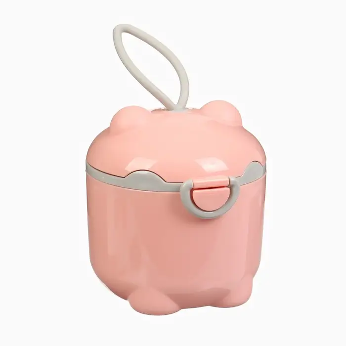 Контейнер для детского питания Мишка 1, 250 мл, розовый