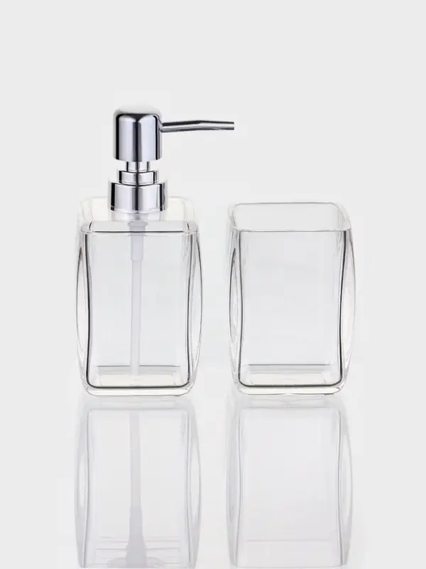 Набор для ванной &laquo;Эко&raquo;, 3 предмета, дозатор, стакан, мыльница