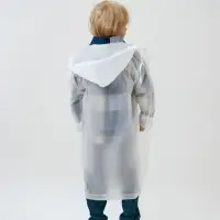 Дождевик детский RainDrop Kids, белый, 8 лет (рост 118-128)