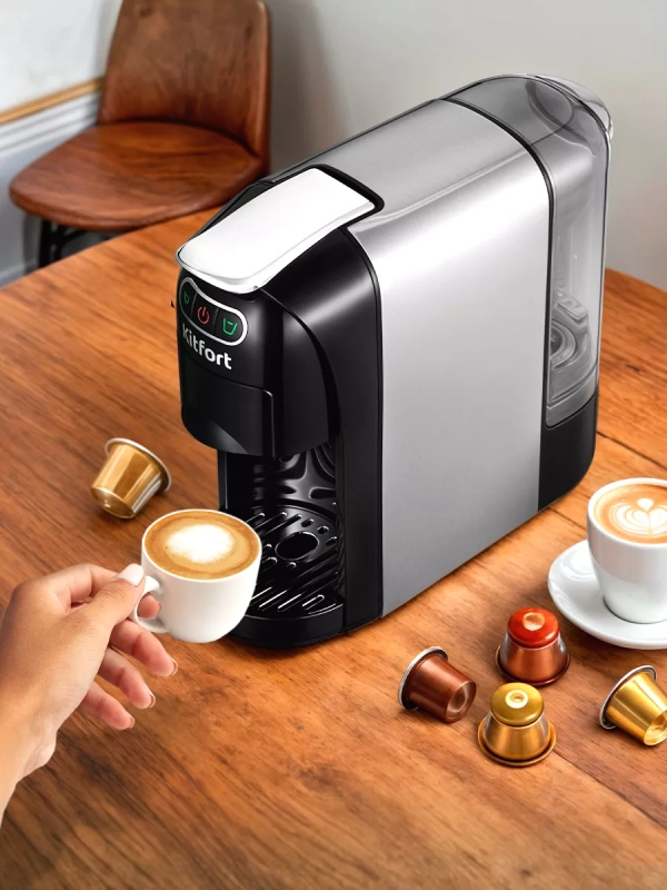 Кофеварка электрическая рожковая капсульная КТ-7508 (3 в 1)