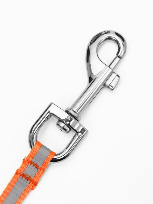 Рулетка &laquo;Пижон&raquo;, 8 м, до 40 кг, трос, светоотражающая, прорезиненная ручка, оранжевая