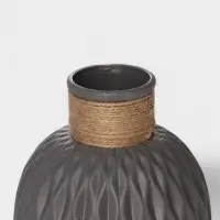 Ваза для сухоцветов Wikels, пластик, 12&times;14 см, серая