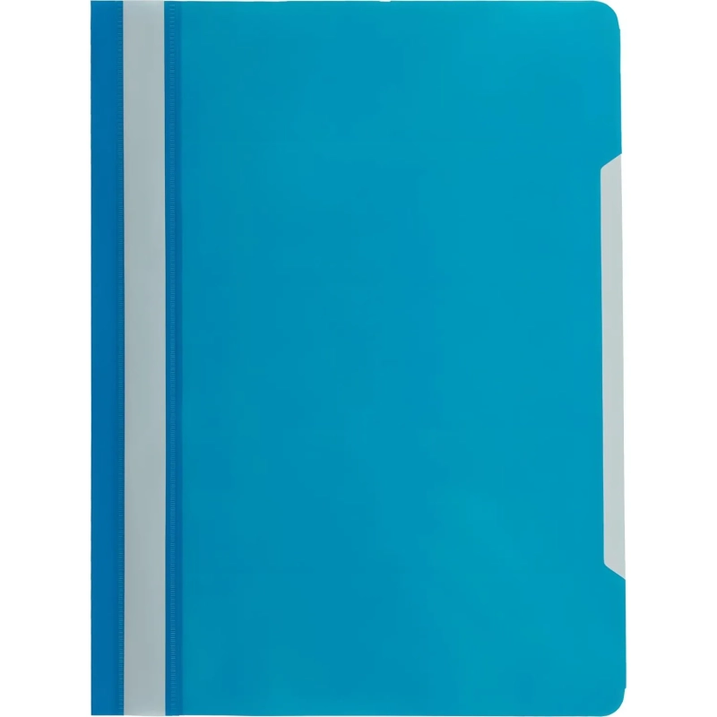Скоросшиватель пластиковый A4 100/120, голубой, 10шт/уп