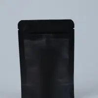 Пакет Zip-lock Крафт с прямоугольным окном, черный,10&times;15&times;3 см